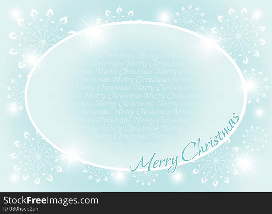 Christmas And New Year Background With Oval Frame