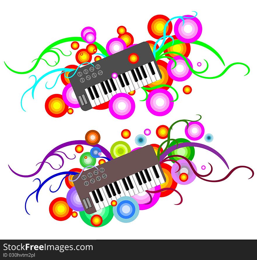 Funky Abstract  Music Keyboard