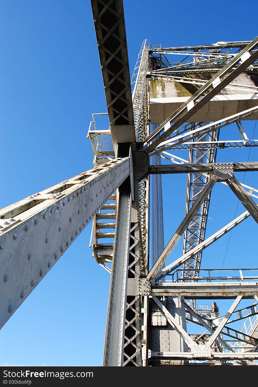 Detail of an old iron bridge. Detail of an old iron bridge