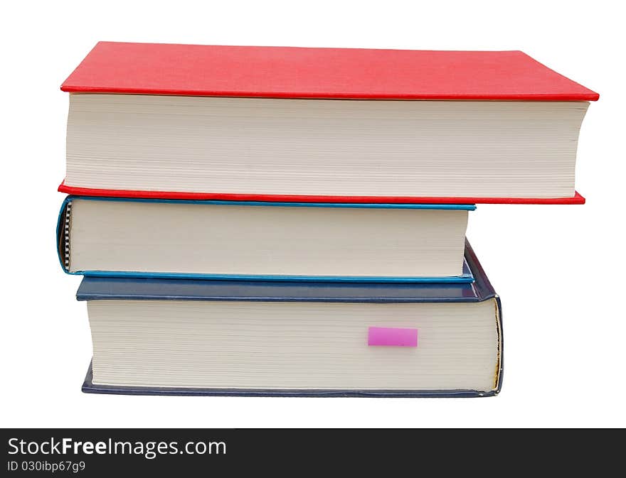 Educational textbooks isolated and book