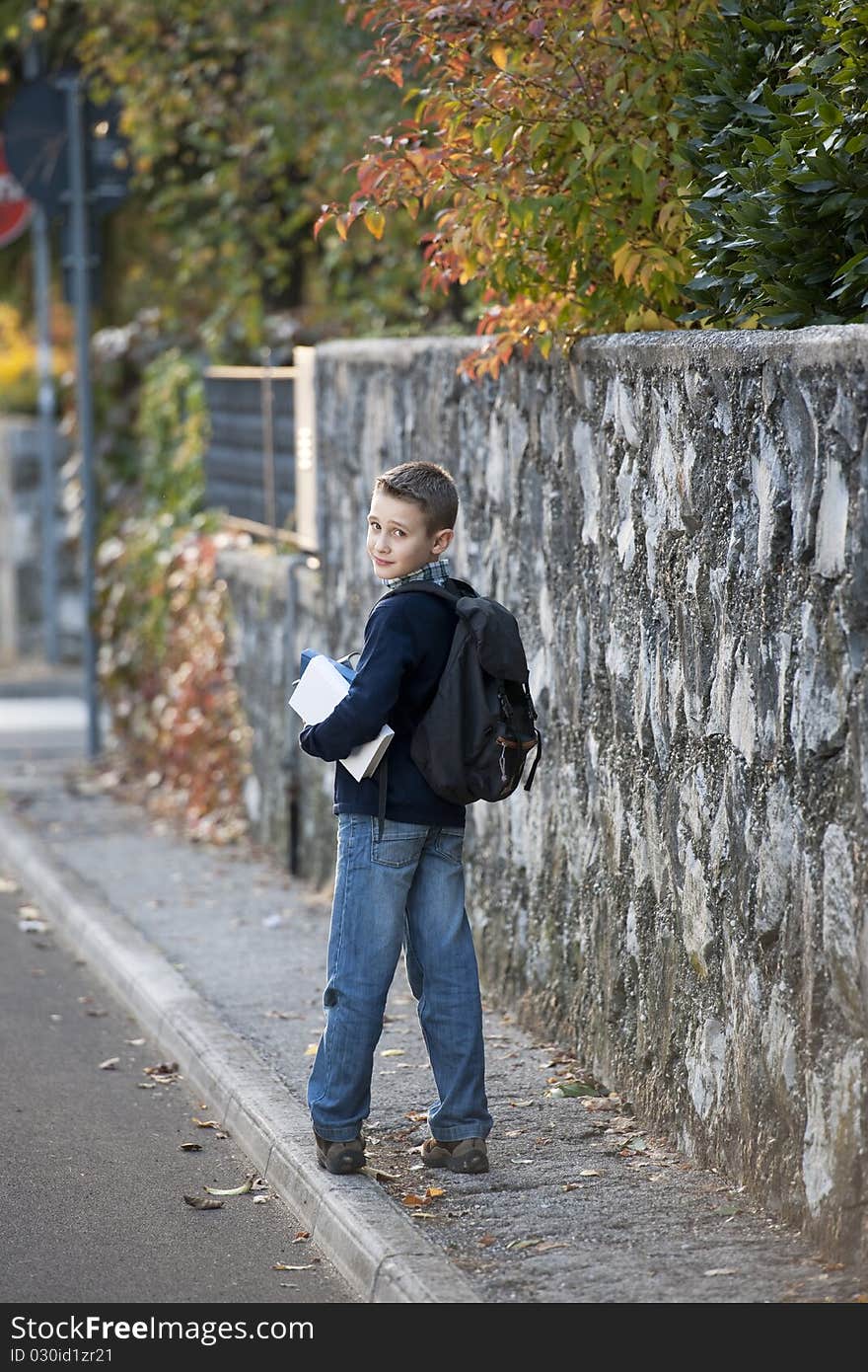 Portrait of a 10 years schoolboy. Portrait of a 10 years schoolboy