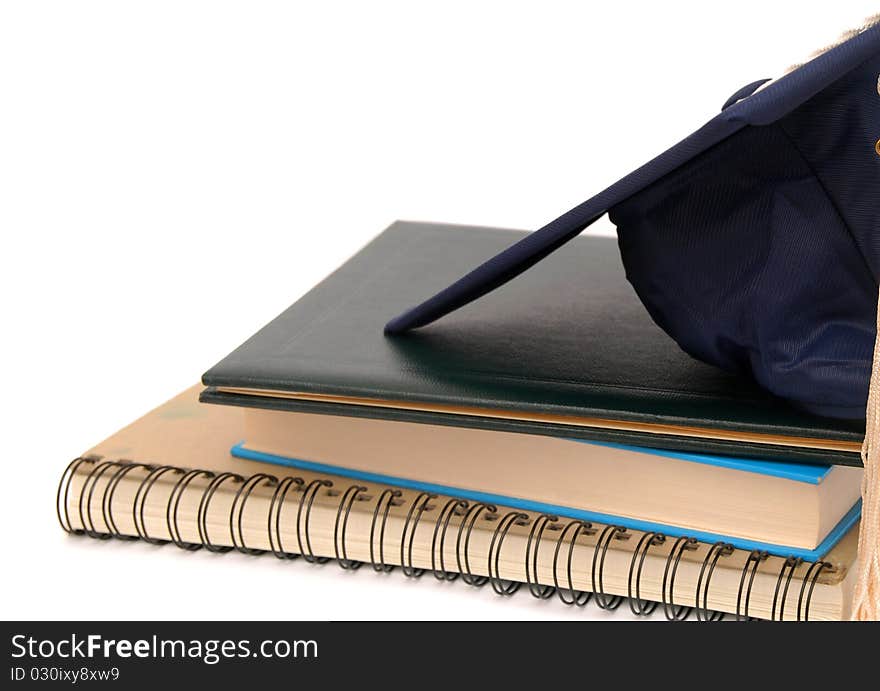 The completing graduation on background. The completing graduation on background