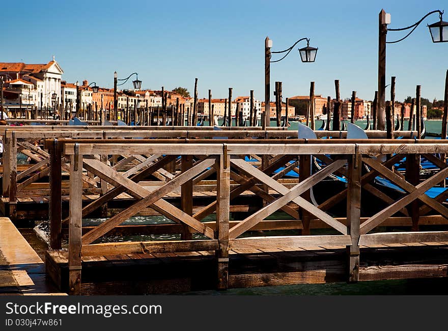 Boat landing in Venice