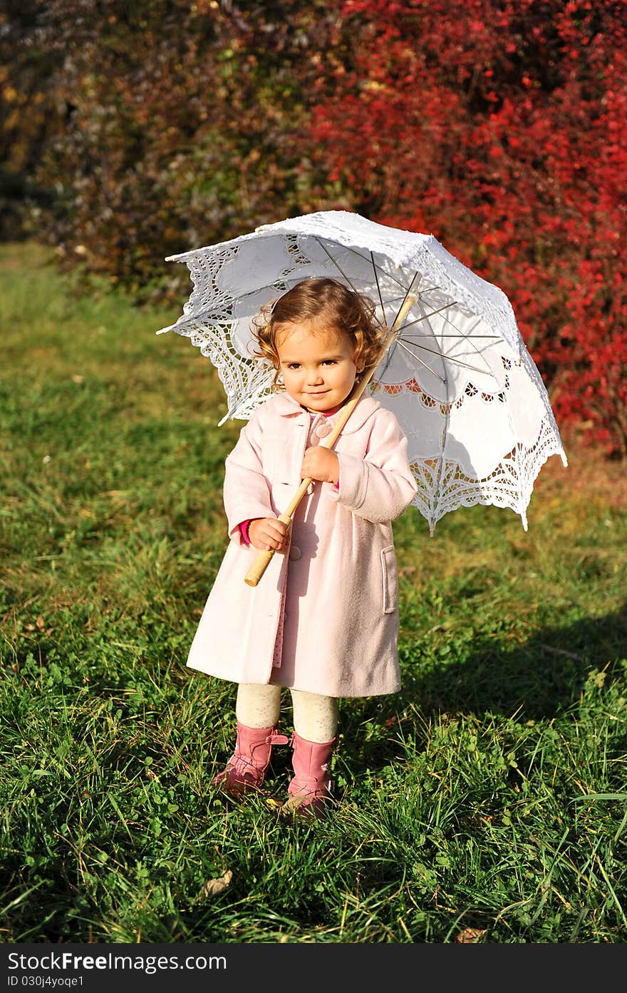 Little Girl With Umbrella