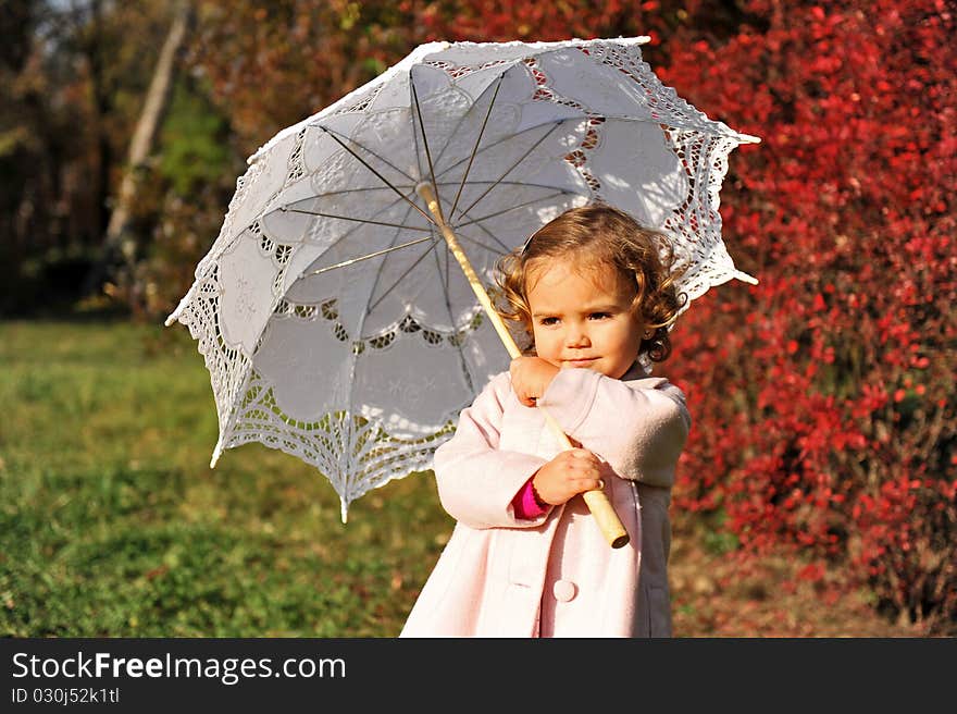 Little Girl With Umbrella