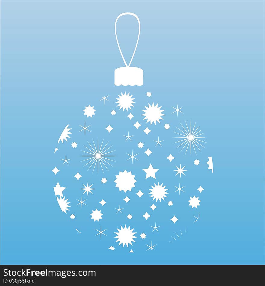 Blue abstract christmas ball background