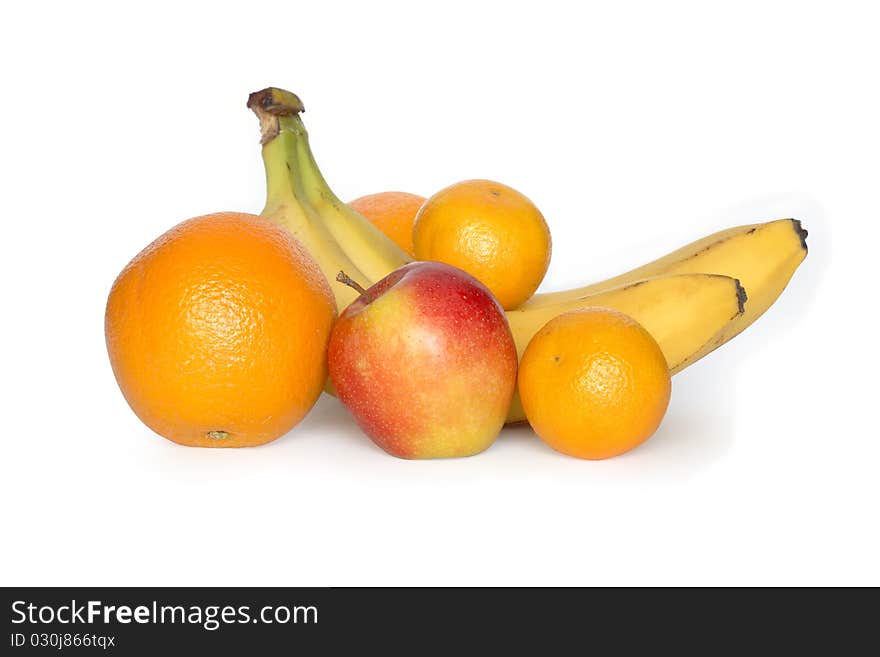 Various fruits isolated on white background. Clipping path included. Various fruits isolated on white background. Clipping path included