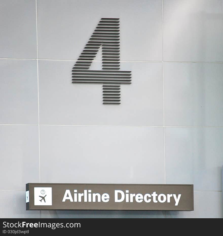 Details of the inside of an airport