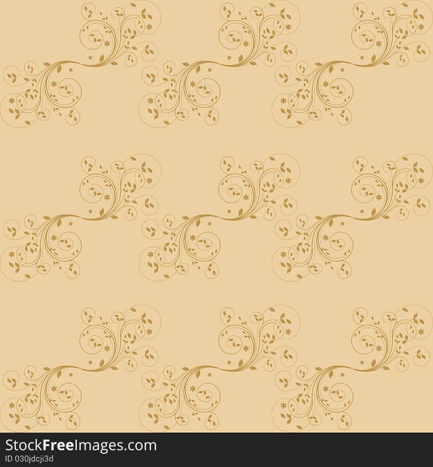 Seamless wallpaper of classic floral pattern