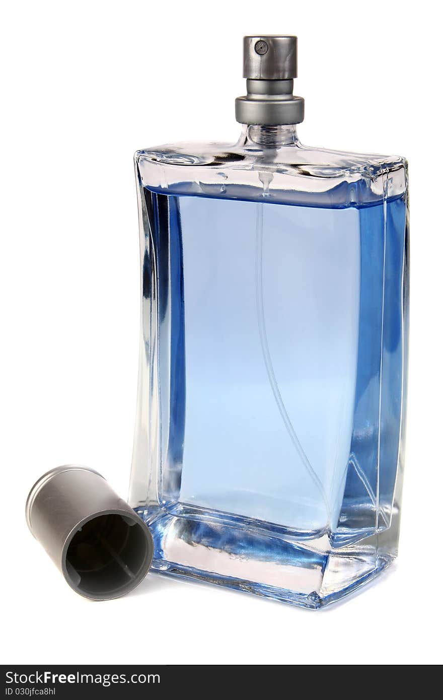 Small bottle with perfume liquid