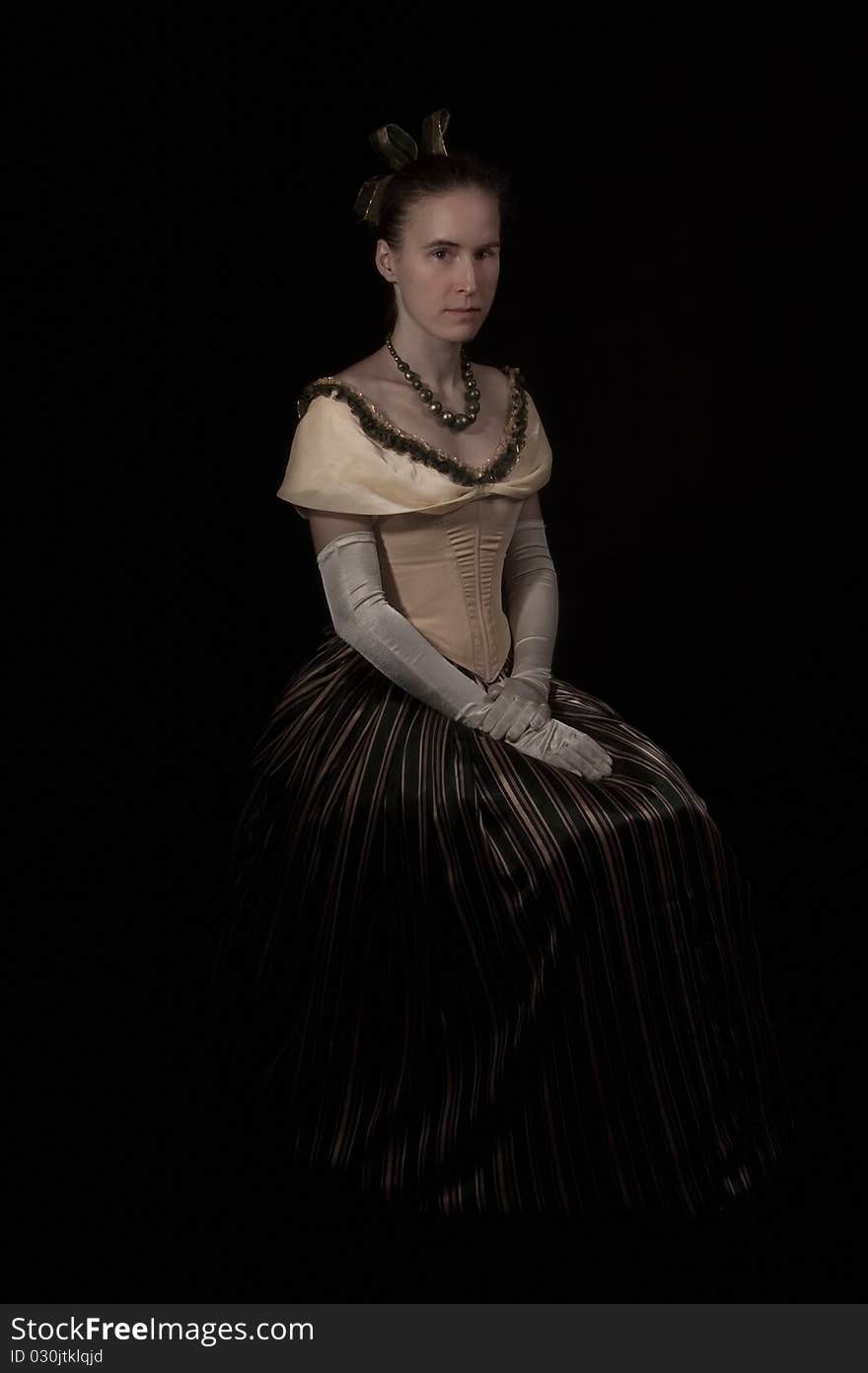 Girl In Nineteenth Century Dress