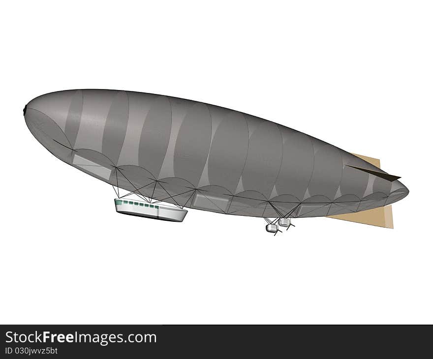 Semi-rigid airship. Layout.