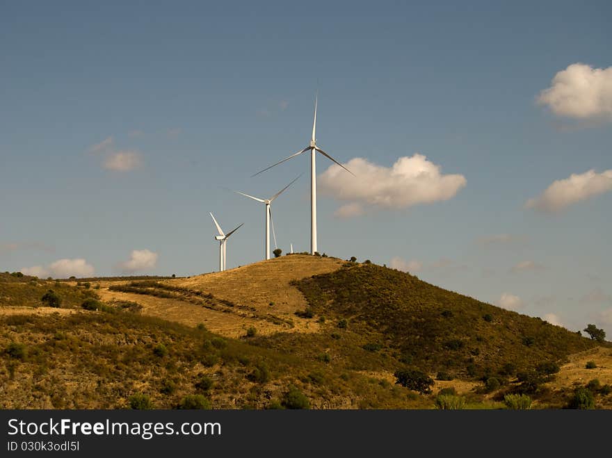 Wind Turbines Farm.