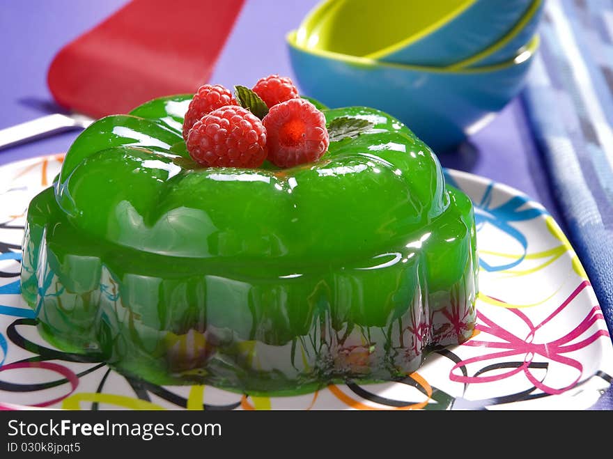 Jelly dessert for a party. Jelly dessert for a party