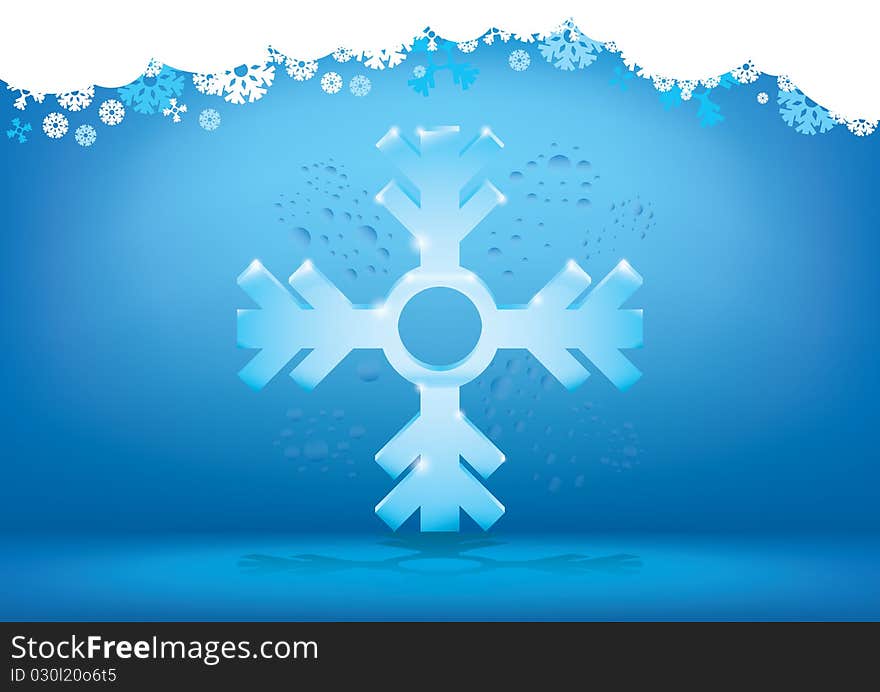 Abstract Winter Snowflake Background