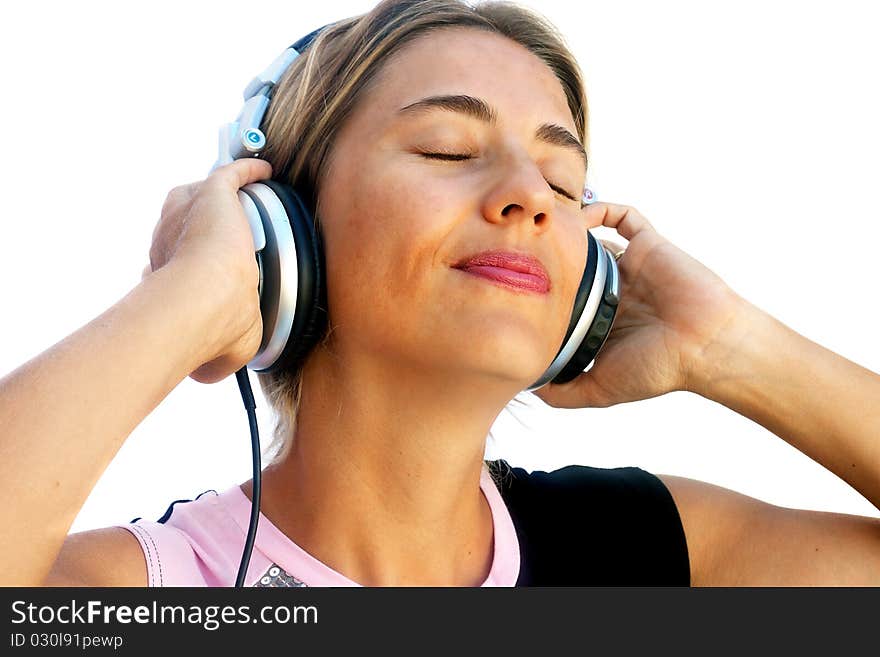 Young Woman Listening To Music