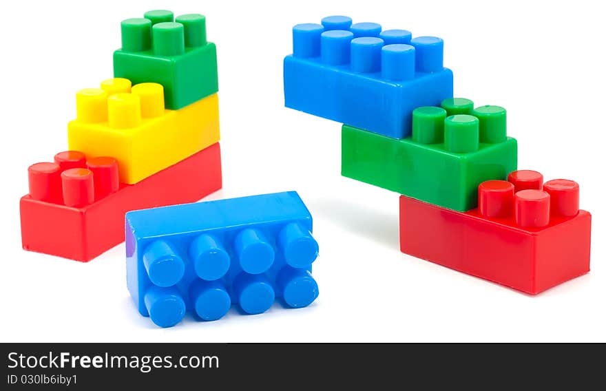 Stack of colorful building blocks - no trademarks