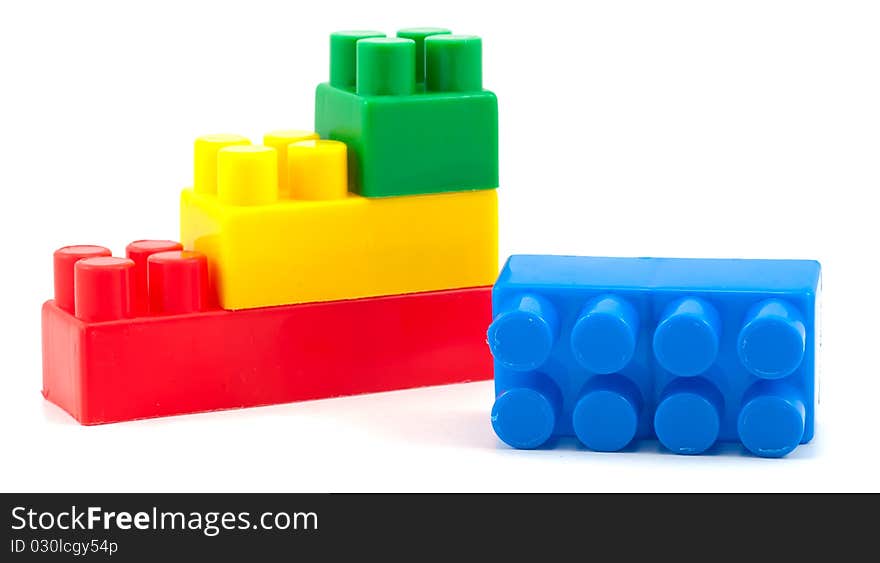 Stack of colorful building blocks - no trademarks