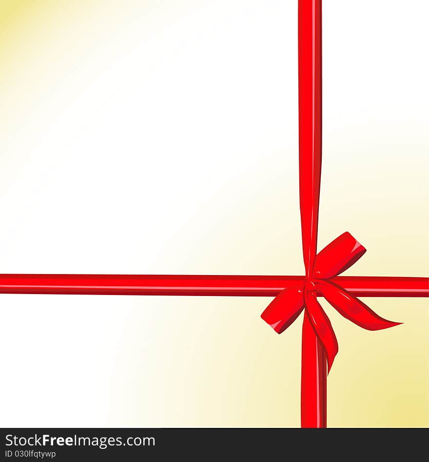 A simple red ribbon vector. A simple red ribbon vector