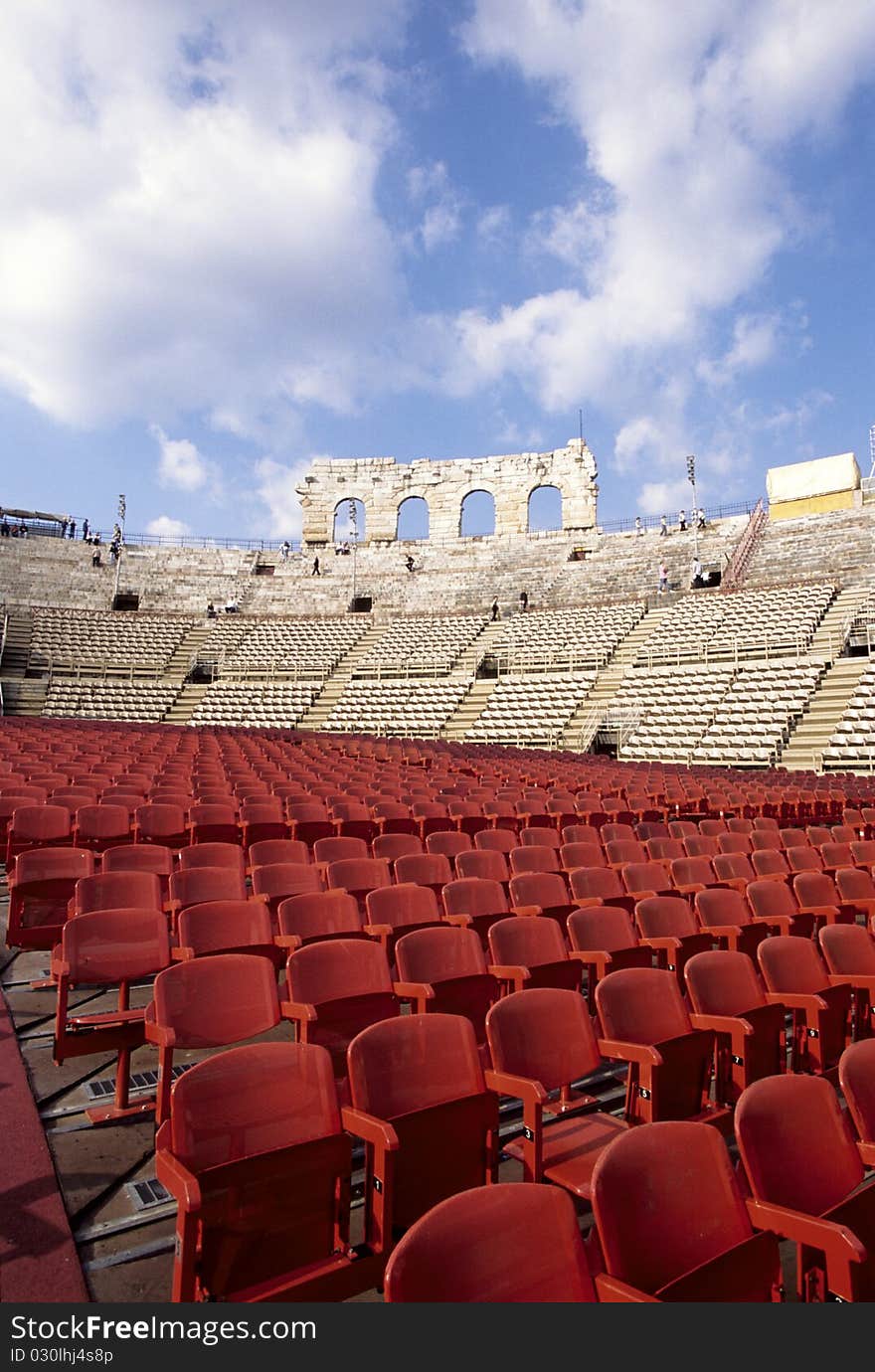 Rows Of Red Chairs