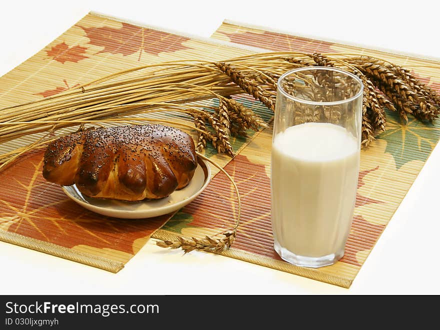 Bread And A Milk Glass