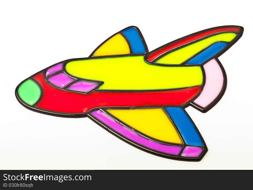 Airplane graphic on silicone kid's art. Airplane graphic on silicone kid's art