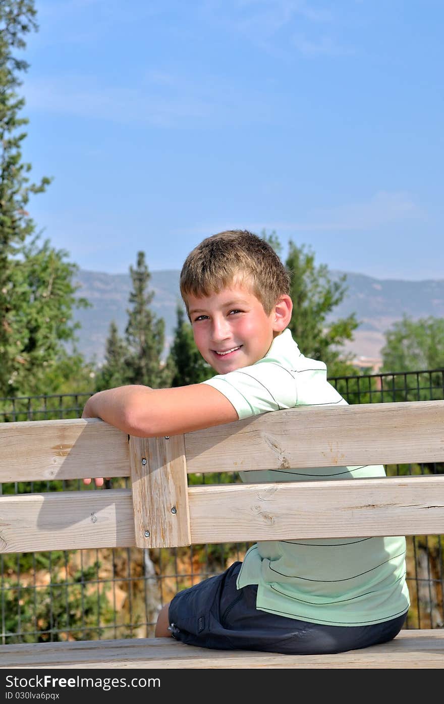 Boy On A Bench