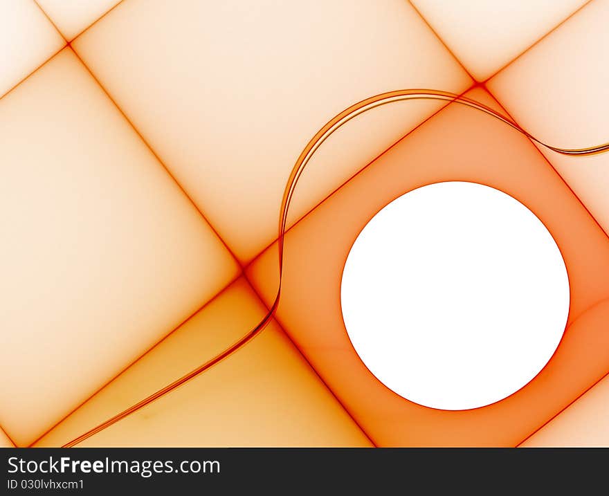 Orange geometric template