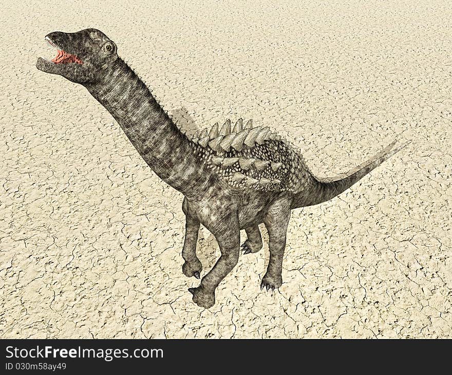 Ampelosaurus is a titanosaurian sauropod dinosaur hailing from the Late Cretaceous Period of what is now Europe.