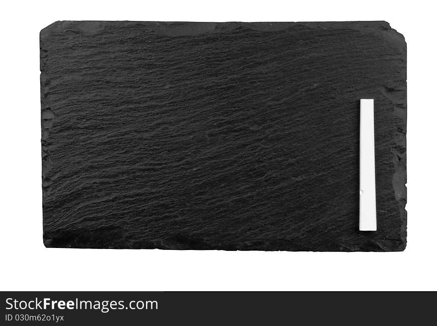 Blank Blackboard With A Piece Of Chalk