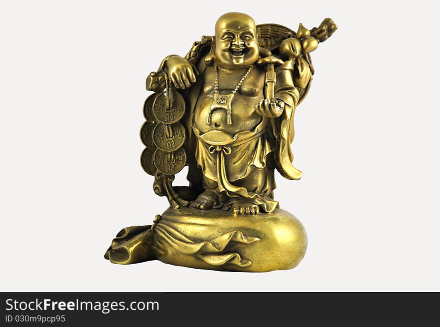 Bronze figurine on a white background. Bronze figurine on a white background.