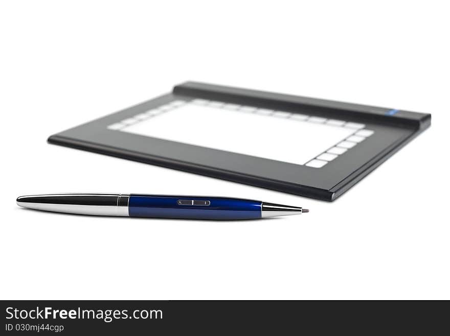 Graphic tablet on a white background