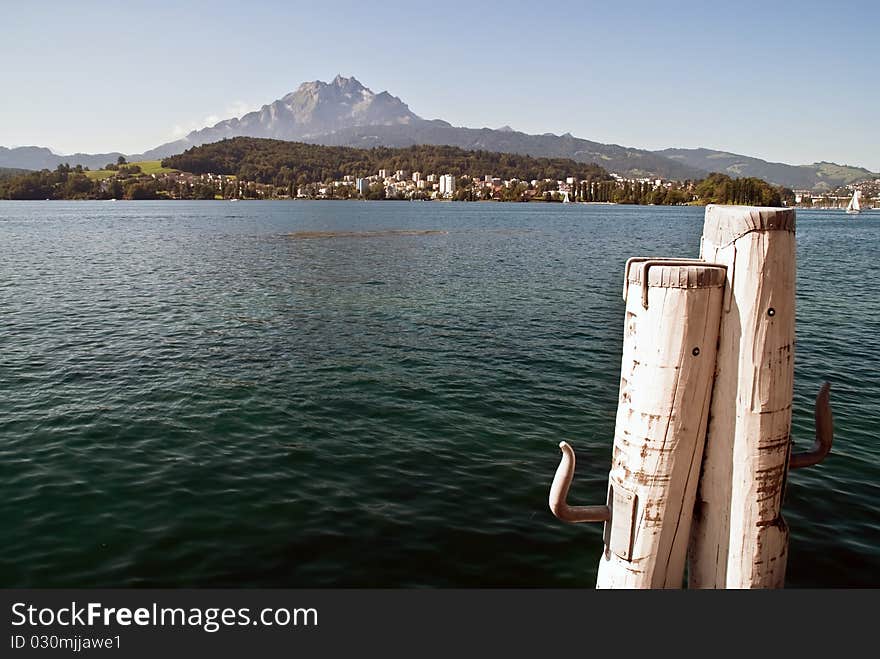 Mount Pilatus on Lake Lucerne in Switzerland