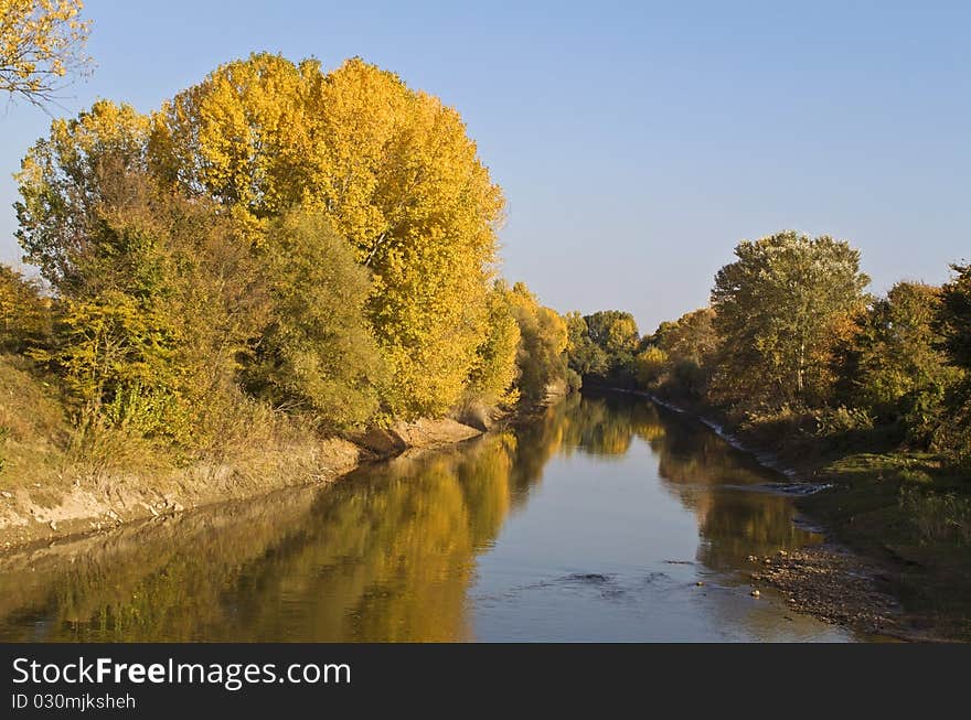 Agitis River In North Greece