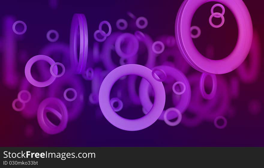 Bokeh background lighting abstract with circular rings suspended in the air. Bokeh background lighting abstract with circular rings suspended in the air.