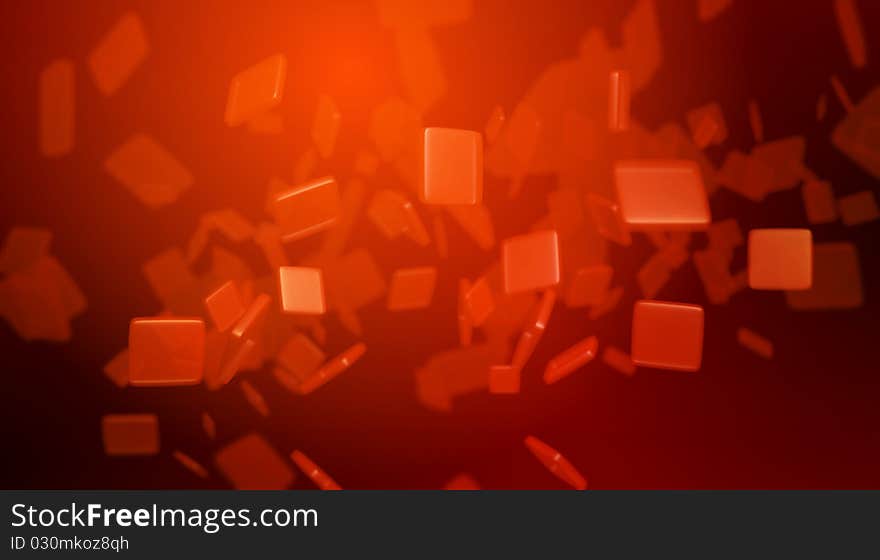 Bokeh background lighting abstract with squares suspended in the air. Bokeh background lighting abstract with squares suspended in the air.