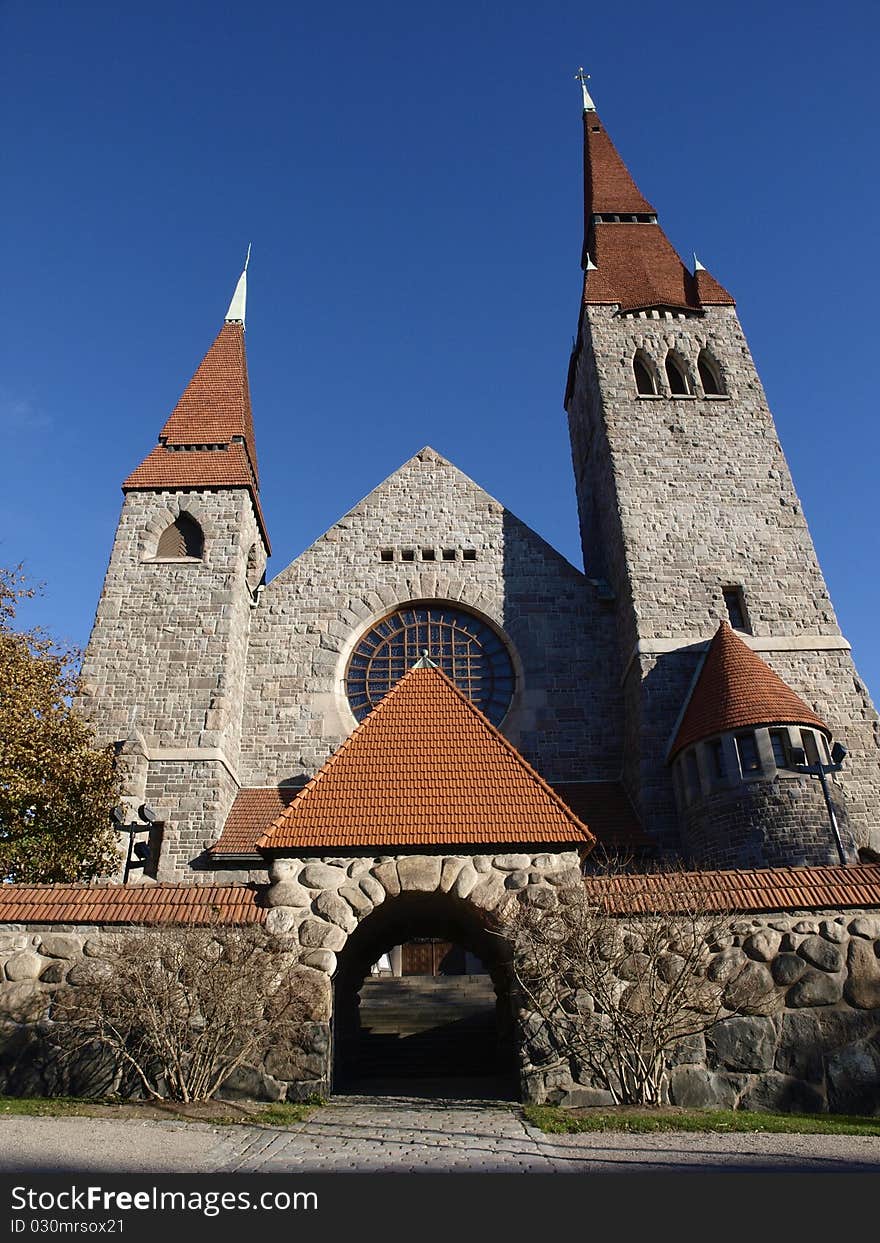 The cathedral in Tampere/Finland. The cathedral in Tampere/Finland