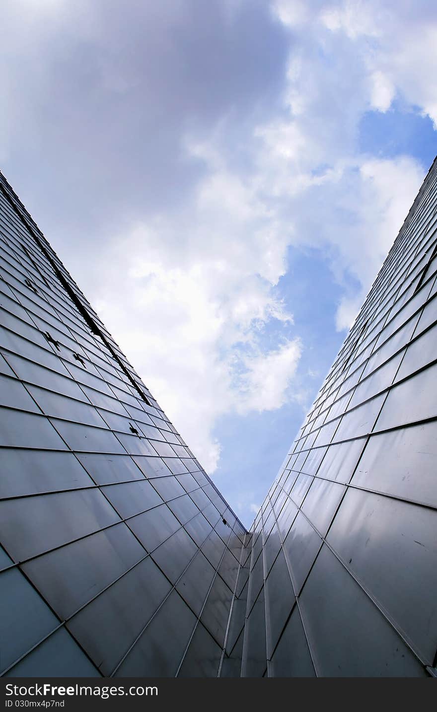 Façade of the Jewish museum in Berlin (Germany), project of the architect Daniel Libeskind. Façade of the Jewish museum in Berlin (Germany), project of the architect Daniel Libeskind