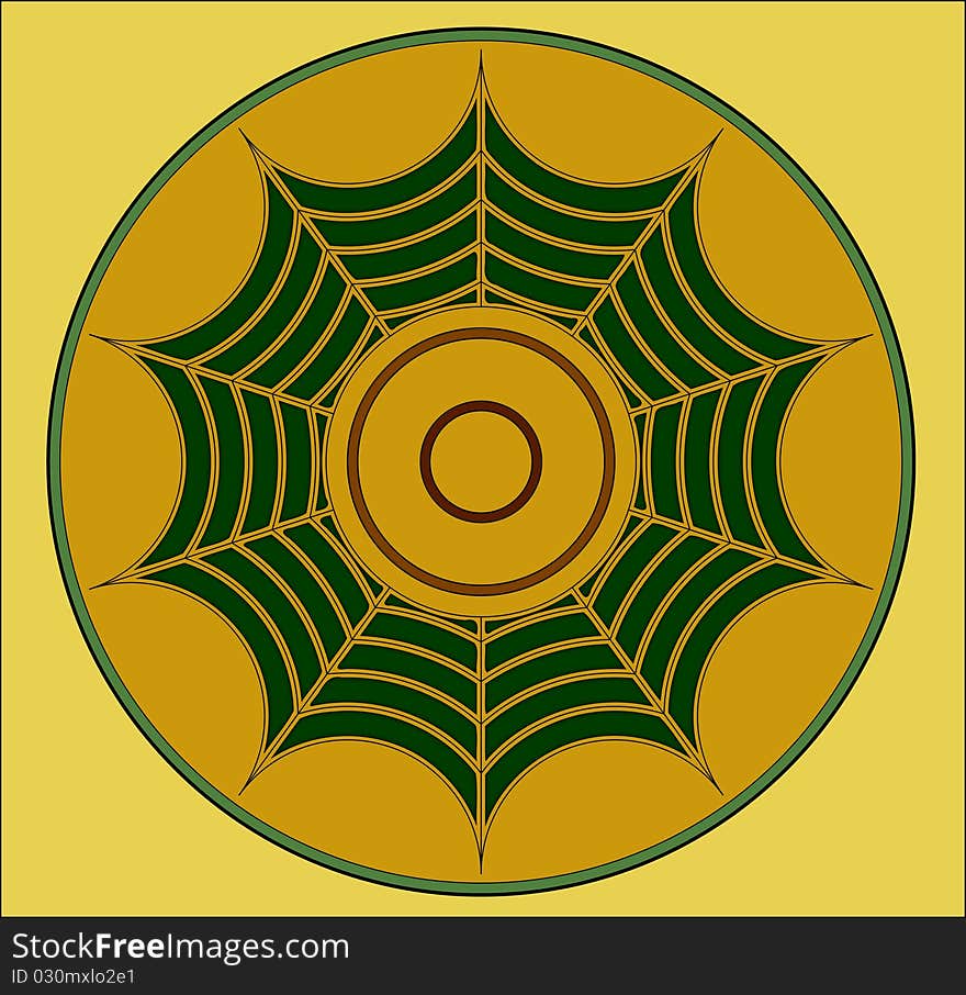 The Spider Web that contains a Golden ratio. The Spider Web that contains a Golden ratio.