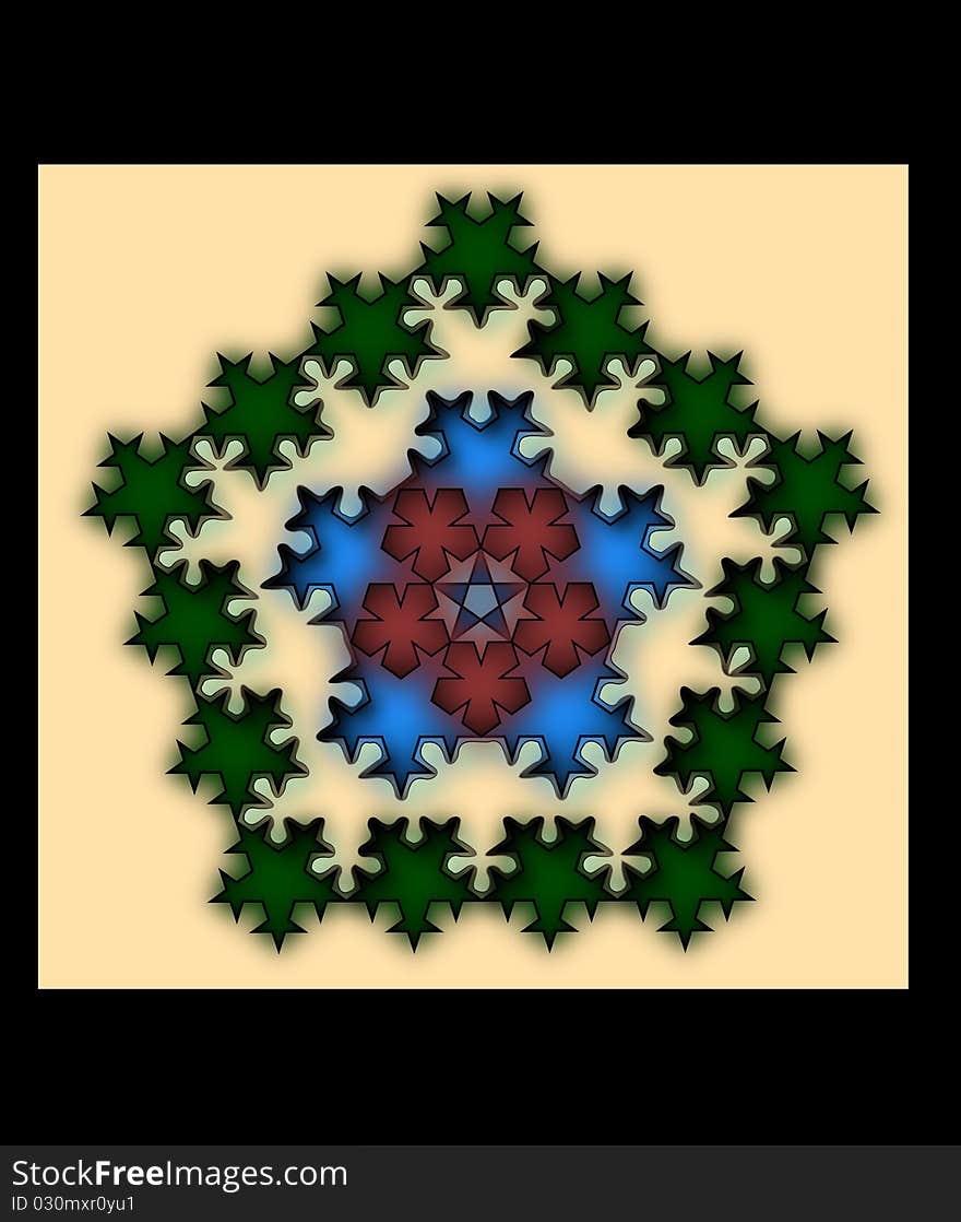 Several Pentagrams