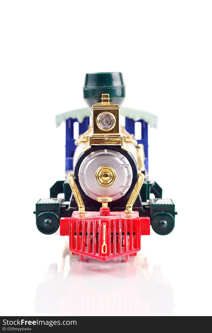 Front Perspective of a Toy Train