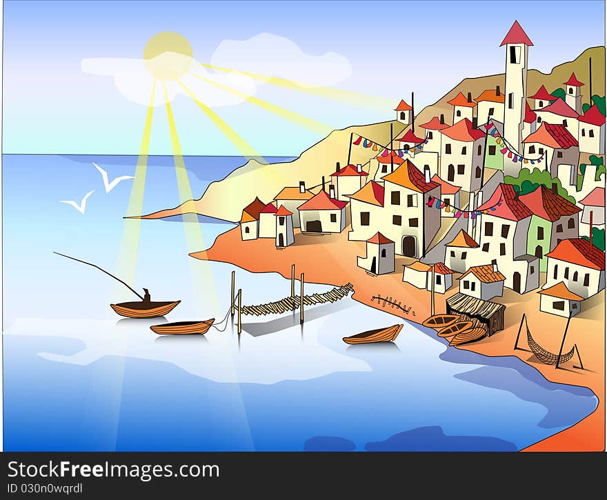 Vector landscape illustration