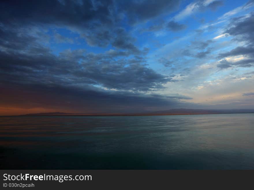 Beautiful landscape of a sunset behind mountain. Beautiful landscape of a sunset behind mountain