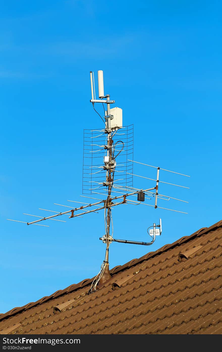 Television antenna on the roof