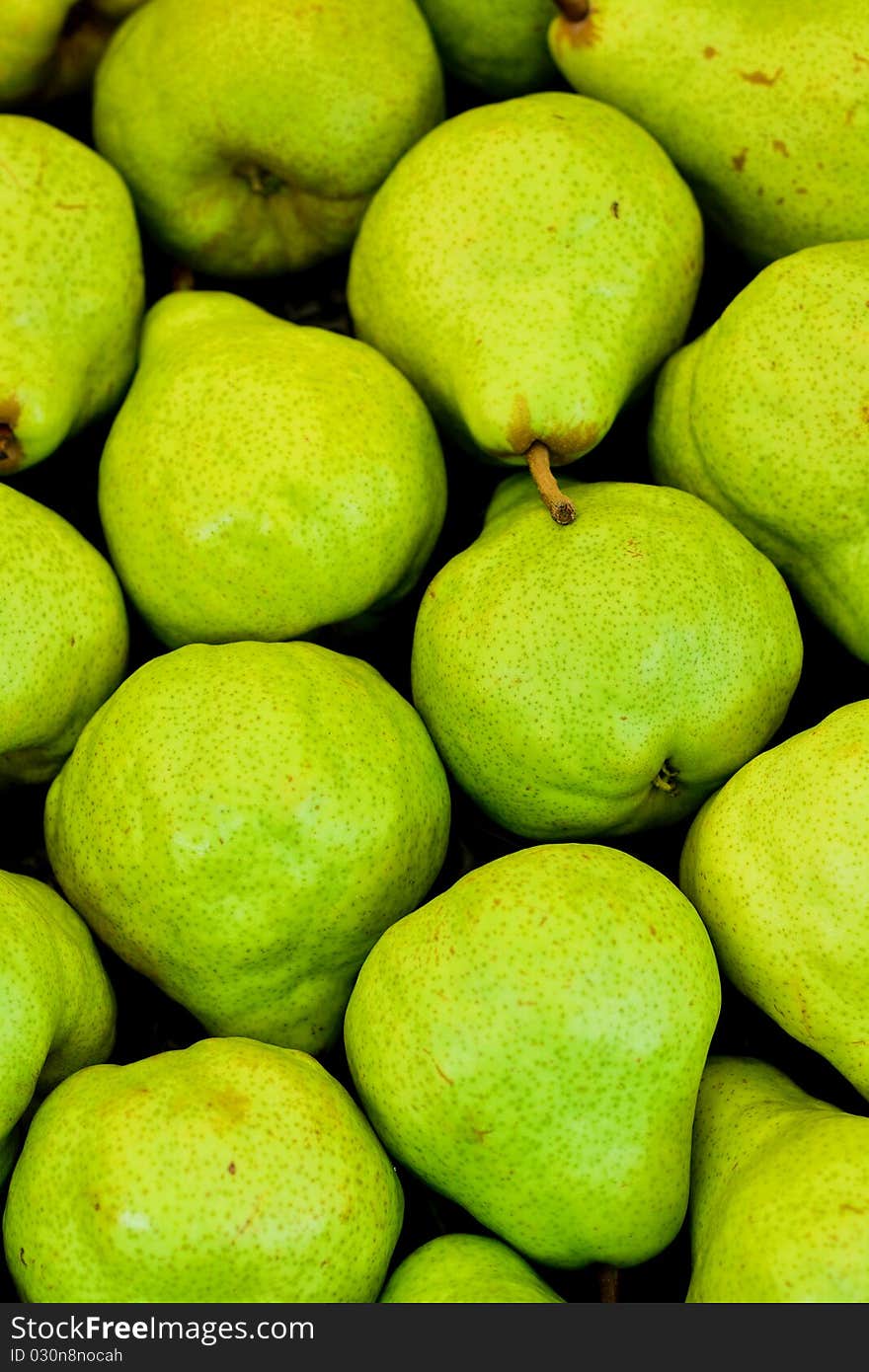 Background of pears in portrait view. Background of pears in portrait view