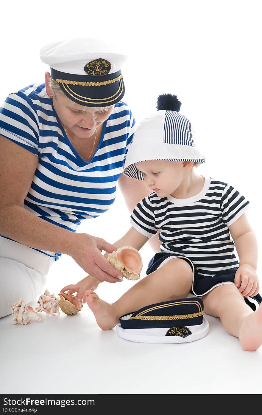 Captain Woman In Studio With Baby