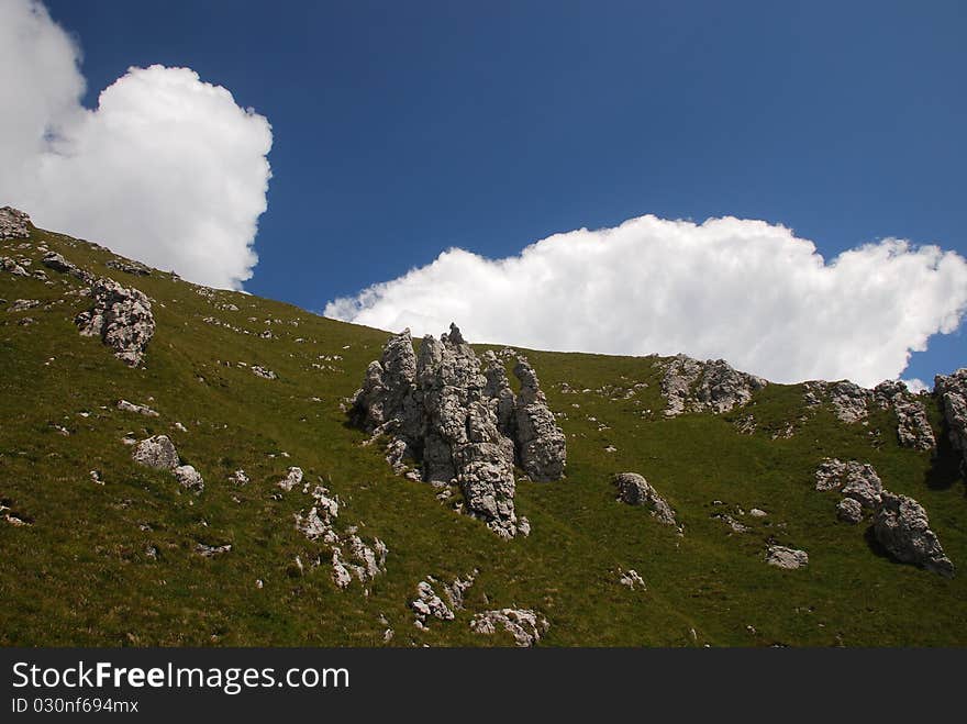 Sun in grigna profile near lecco in lombardy. Sun in grigna profile near lecco in lombardy