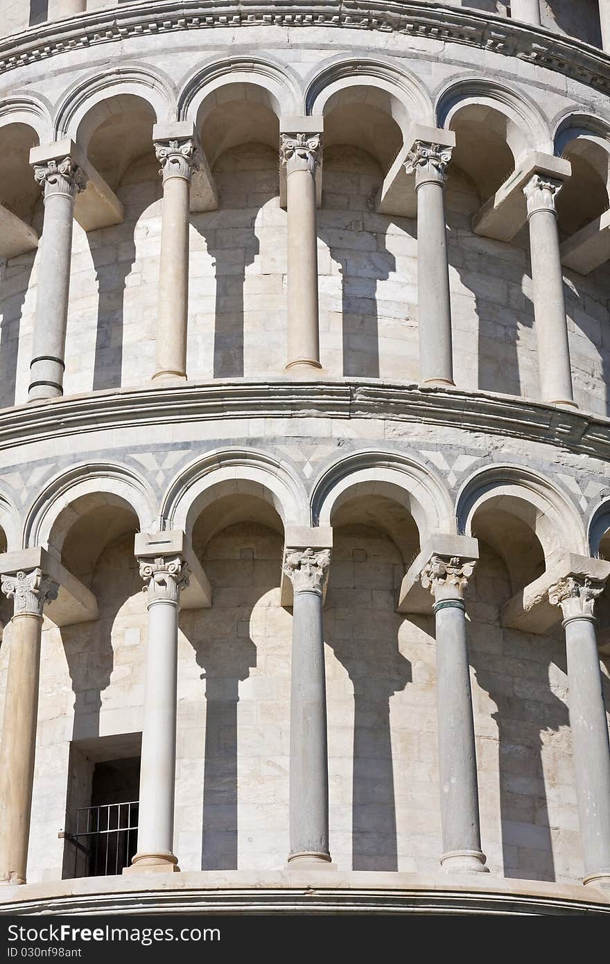 The Leaning Tower of Pisa is the freestanding bell tower, of the cathedral of the Italian city of Pisa.