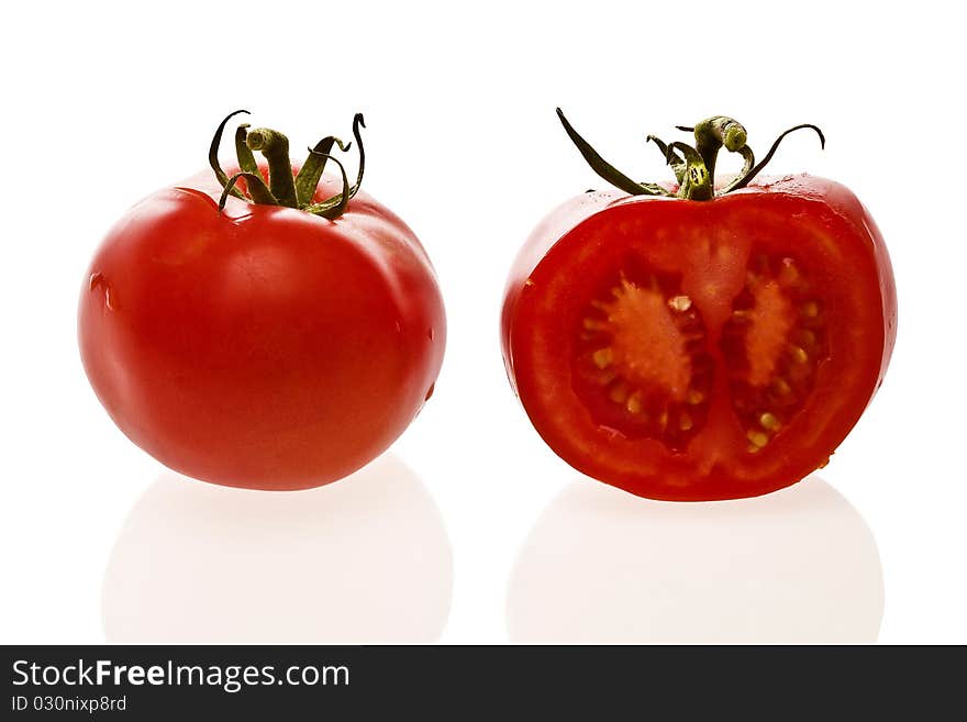 Fresh organic tomatoes.