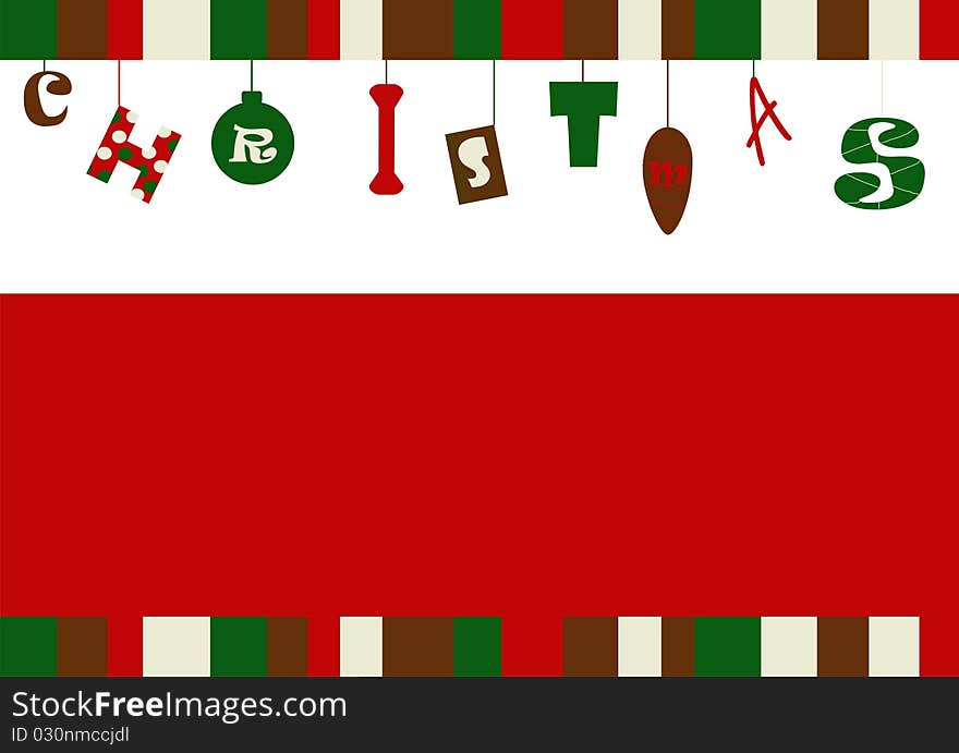 Christmas background with colored notice: christmas. Christmas background with colored notice: christmas